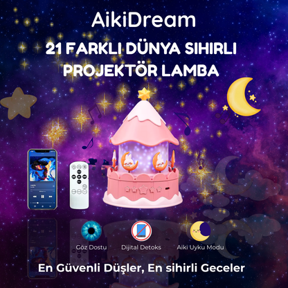 AikiDream™ 21 Farklı Dünya Sihirli Projektör Lamba